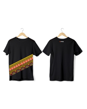 Greys&Blues Vibrant Pima Round Neck T-Shirt - Black